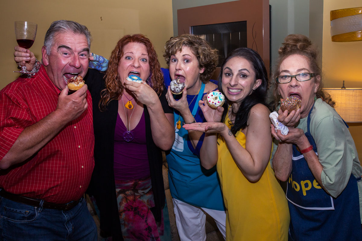 donuts facebook live with Mama Caruso Cooks and Matchmaker Mayor Mallory