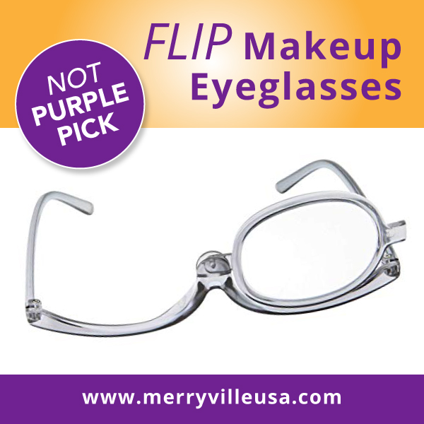 Take a peek at these super cool FLIP Magnifying Reading Glasses Lens perfect for applying makeup! Having trouble seeing exactly what you’re doing with makeup? These are for you! Sold as a two pack each with 1 Lens on a rotating swivel for applying makeup evenly!